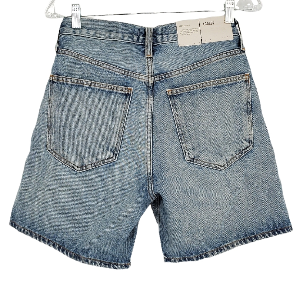 Agolde Criss Cross Upsized Organic Denim Jean Shorts in Momentum NEW WITH TAGS - Picture 3 of 8